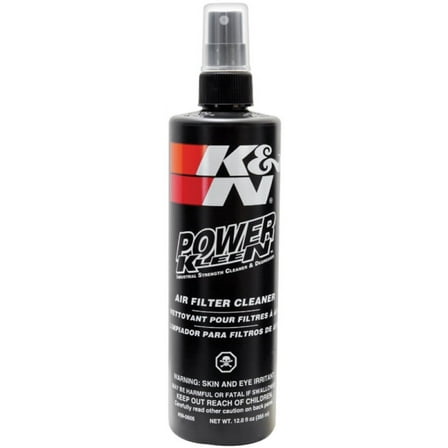 K&N Air Filter Cleaner and Degreaser: Power Kleen; 12 Oz Spray Bottle; Restore Engine Air Filter Performance, 99-0606