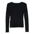 thumbnail image 4 of bar III Womens Cutout Ribbed Pullover Sweater, Black, Large, 4 of 4