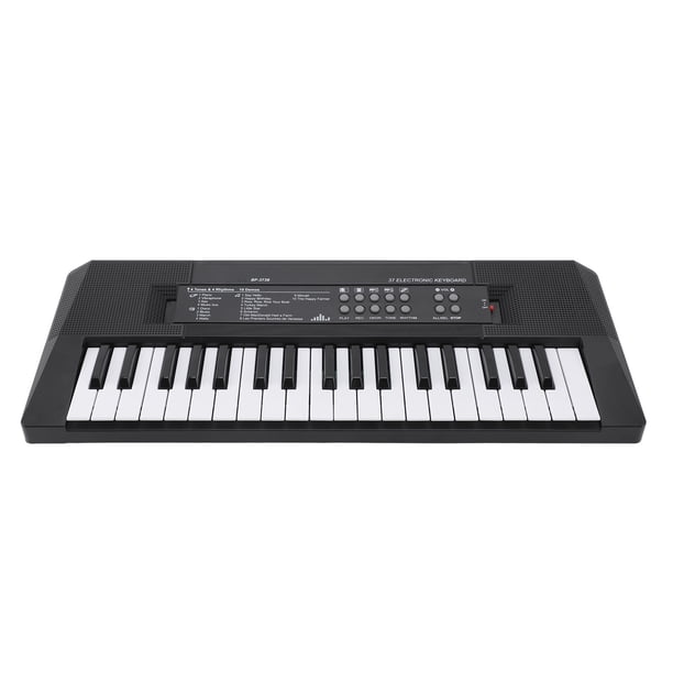 Teclado de piano para niones, teclado de juguete de piano 37 teclas 4 tonos 5 efectos de sonido instrumentalidad con micrófono para abrender