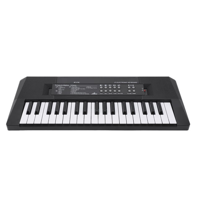 Teclado de piano para niones, teclado de juguete de piano 37 teclas 4 tonos 5 efectos de sonido instrumentalidad con micrófono para abrender