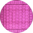thumbnail image 1 of Ahgly Company Indoor Round Oriental Pink Industrial Area Rugs, 5' Round, 1 of 4