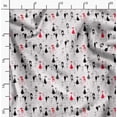 thumbnail image 2 of Soimoi Rayon Crepe Fabric Cat Animal Printed Fabric 1 Yard 46 Inch Wide, 2 of 5
