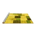 thumbnail image 2 of Ahgly Company Machine Washable Indoor Rectangle Patchwork Yellow Transitional Area Rugs, 7' x 10', 2 of 4