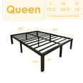 Yookare 18" Elevated, NoiseFree Queen Size Platform Bed Frame, High