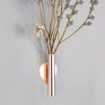 thumbnail image 1 of facefd Vase Mural pour Plantes Vase à Fleurs Support Conteneur Or Rose Cœur, 1 of 8