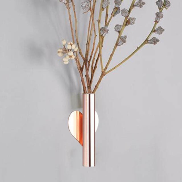 facefd Vase Mural pour Plantes Vase à Fleurs Support Conteneur Or Rose Cœur