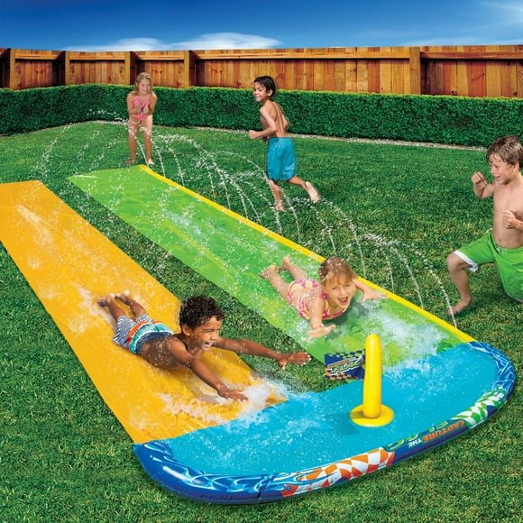 BANZAI Sprinkler Capture The Flag Racing Slip 'N Slide