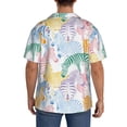 thumbnail image 3 of Sikiie Zebra Colourful Men's Wrinkle Free Untucked Cuban Shirt Business Casual Button Down Shirts Short Sleeve ShirtXX-Large, 3 of 5