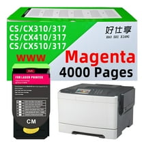 Magenta Toner-4000Pages For CS310 CS410 CS510 CX310 CX410 CX510 70C1HK0 71B1HK0 Toner Cartridge Compatible with Lexmark CS317 CS317dn CS417 CS417dn CS517 CX317 CX317dn CX417de CX517de Printer