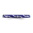 thumbnail image 4 of Sterling Silver Stackable Expressions Blue Enamel Swirl Pattern Ring Size 6, 4 of 5