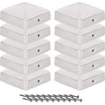 thumbnail image 4 of VIIRKUJA Fence Posts Caps, Galvanized Steel Square Post Caps, Pyramid-Shaped for Wooden Post, 91 mm x 91 mm, Set of 10 Plus Free Screws, 4 of 4