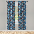 thumbnail image 3 of Ambesonne Sugar Skull Curtains, Mexican Retro Dots, Pair of 28"x95", Multicolor, 3 of 5