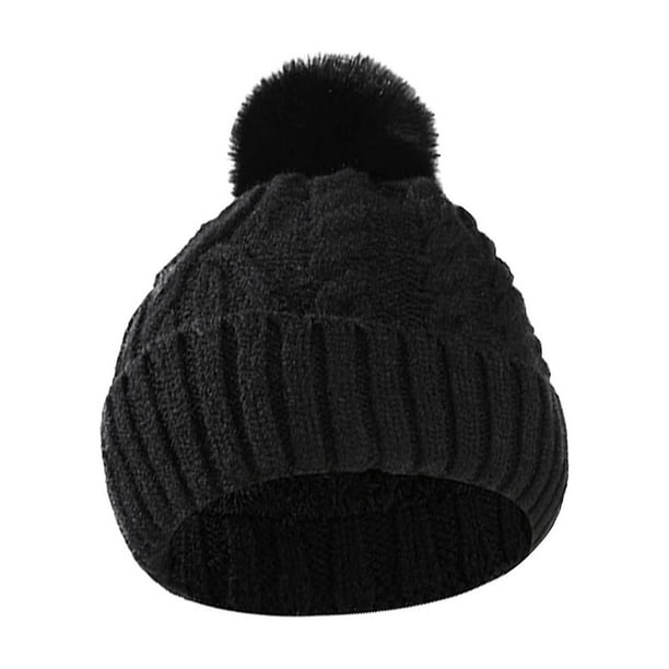 Sombreros de invierno para mujer y hombre, de lana gruesa, para ciclismo al aire libre, de punto cálido y polar, de poliéster.