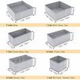 thumbnail image 6 of DIMJ Drawer Organizer Bins, 7 Pcs Cloth Socks Storage Bins Fabric Cube Storage Foldable Closet Organizers desk Boxes Drawer Dividers Baskets（Back to School）, 6 of 11