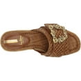 thumbnail image 5 of Sam Edelman Celia Cuoio Raffia Slip On Squared Open Toe Wedge Heeled Sandals (Cuoio Raffia, 10), 5 of 6
