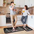 thumbnail image 6 of 2-Piece Kitchen Rugs Set Non-Slip Mats Carpet Floor for Kitchen, Bathroom (19.7"x27.6" & 19.7"x47.2") Christmas Snowman, 6 of 7