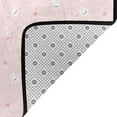 thumbnail image 3 of DouZhe Tapis de Zone Motif Cœurs de Fraise Rabbit Antidérapant Lavable en Machine, Style Paillasson, 63x48 Pouces, 3 of 6