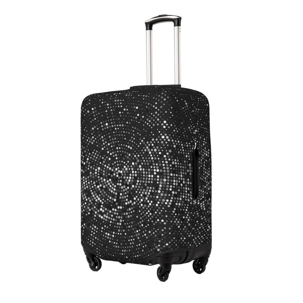 Balery Black And White Dotted Funda de equipaje, fundas para maletas, elástica, lavable, protector de maletas, compatible con maletas de 18 a 32 pulgadas-X-Large