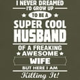 thumbnail image 3 of CafePress - Super Cool Husband Of A Freaking Awesome Wife T Sh - Men's Classic Graphic Cotton T-Shirt, 3 of 4