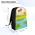 Fotbe Two Frogs Are Sitting On Water Lilies Travel Laptop Backpack