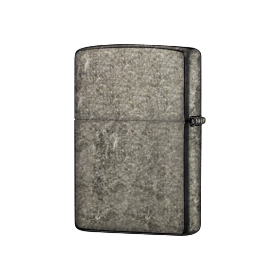 Brass Lighter Housing, Kerosene Lighter Outer Shell, 2.2X1.4 In, Replacement Accessory, Distressed Silver Tone, Pocket Carry, 1 Pc