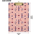 thumbnail image 3 of FMSHPON Christmas Nutcrackers Blue Red Clipboard Hardboard Wood Nursing Clip Board and Pull for Standard A4 Letter 13x9 inches, 3 of 5