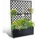 thumbnail image 1 of Pantalla de Privacidad con Macetero, Jardín Elevado Metálico con Enrejado y Ruedas, Maceteros para Patio, Caja con Drenaje para Plantas Trepadoras, Flores y Vegetales, 1 of 7