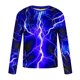 thumbnail image 4 of Blusas y camisas de manga larga con cuello redondo para hombre Camisa con estampado de luces Cuello redondo Manga larga Jersey Camiseta estampada Blusa para hombre Blusa, 4 of 5