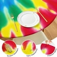thumbnail image 4 of Colorful Tie Dye Mandala Pattern Round Fitted Tablecloth with Elastic Edge,Dining Table Cover Waterproof,Outdoor Round Tablecloth for Camping,Dining,Indoor and Outdoor, 4 of 7