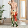 thumbnail image 2 of Kdxio Vibrant Amaryllis Flowers Print Men's Sleep Pajama Pant Lounge Pants with Pockets-Small, 2 of 6