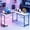 White, variant on edx 49 Inch L Shaped Desk - Computer Desk Corner Desks Gaming Desk PC Table with CPU Stand for Home Office Dorm Sturdy Writing Workstation, Black