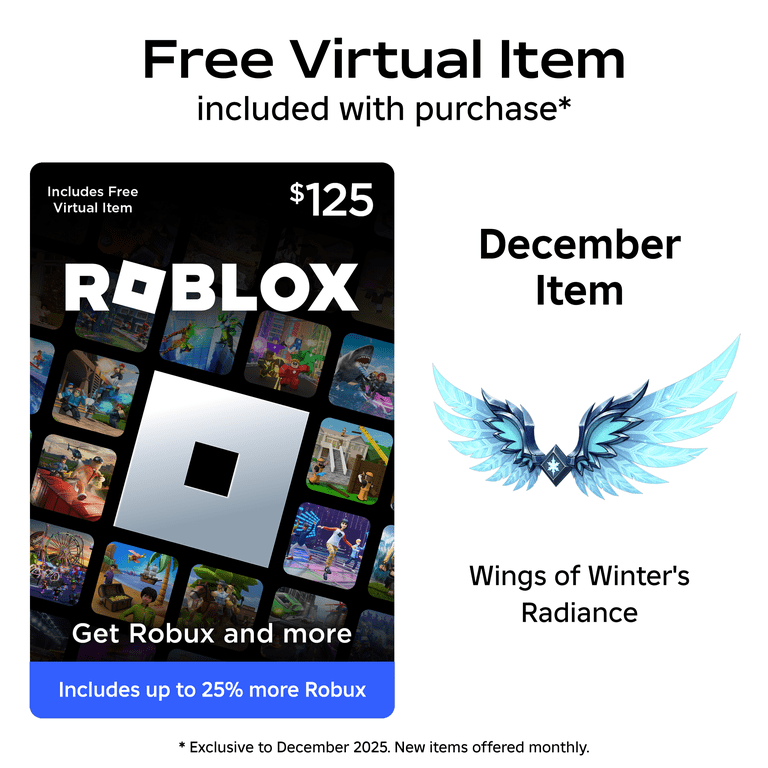 Roblox $125 eGift Card [Digital] + Exclusive Virtual Item