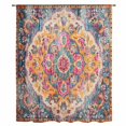 thumbnail image 2 of Blue Pink Sheer Curtains 63 Inches Long, Boho Middle Century Geometric Abstract Light Filering Curtains, Breathable Simi Curtain Privacy Drapes for Living Room Bedroom Lightweight Window Treatment, 2 of 9
