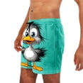 thumbnail image 5 of BRGZLK Mens Beach Shorts Summer Drawstring Waist Funny Cute Duckling Expression Print Summer Swim Trunks Novelty Beachwear Sports Vacation Shorts with Pockets, 5 of 6