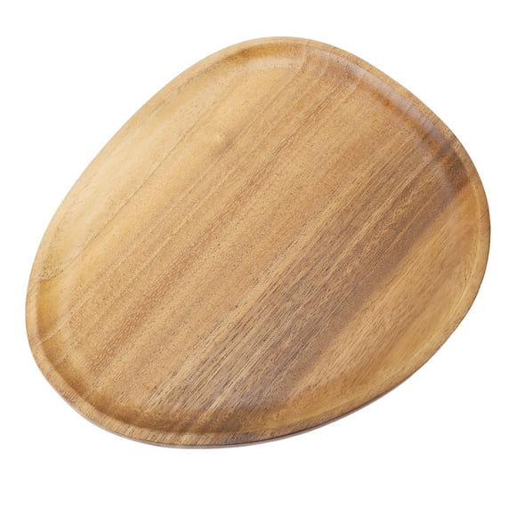 Modern and Personalized Walnut Wood Dinner Plate, Easy Cleaning & Lightweight for Desserts, Snacks, Fruits,Unique Japanese Style, Suitable for Tea, Reusable and