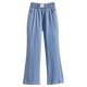 thumbnail image 1 of Gibobby Jeans mujer cintura alta Vaqueros acampanados adelgazantes de talla grande de seda fina de seda helada para mujer(Azul,G), 1 of 3
