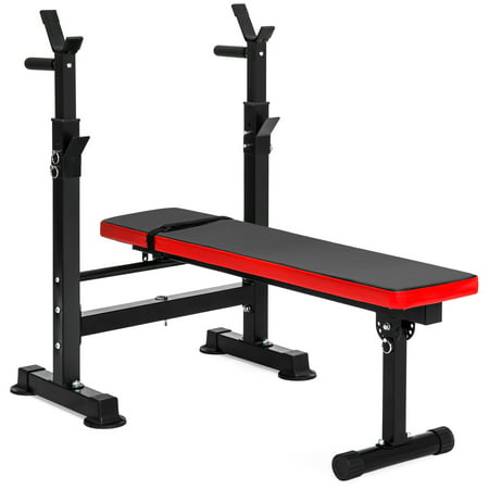 Best Choice Products Adjustable Folding Fitness Barbell Rack and Weight Bench for Home Gym, Strength Training - (Best Weight Bench For Home Gym)