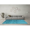 thumbnail image 3 of Ahgly Company Indoor Round Oriental Light Blue Industrial Area Rugs, 7' Round, 3 of 4