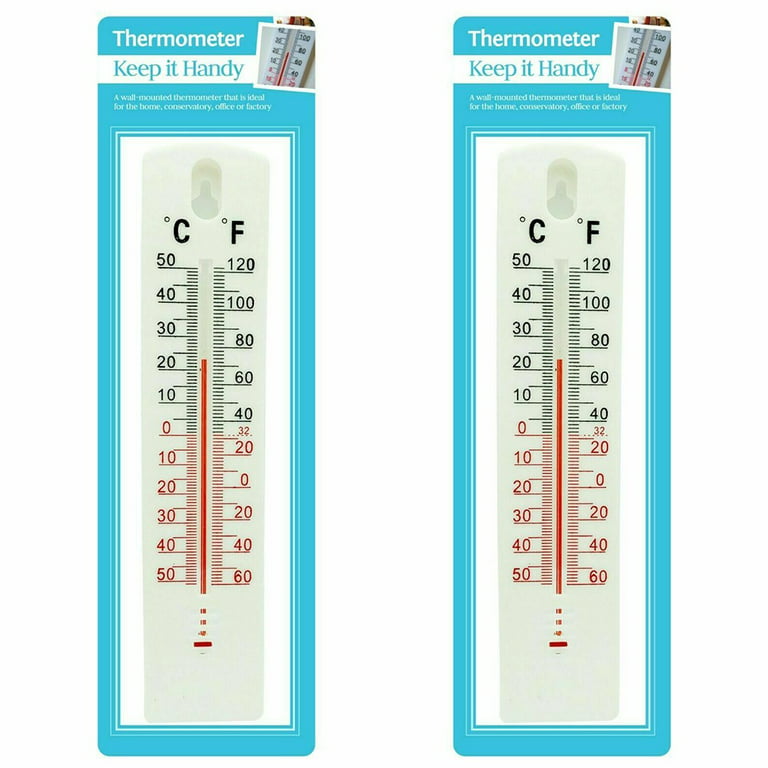 Gerich 2 Pcs Wall Thermometer Indoor Outdoor Hanging Garden Greenhouse  House Office Room