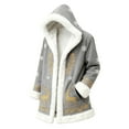 thumbnail image 2 of Santa Coat Men Casual Christmas Cardigan Unisex Open Front Hoodies No Zip Cozy Winter Printed Edge Warm Comfortable Outerwear, 2 of 4