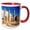 Red/White, variant on 3drose, Doric Temple of Athena, Lindos, Rhodes. Greece., 15oz Two-tone Black Mug