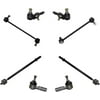 Detroit Axle Front Inner Outer Tie Rods + Sway Bar Links + Lower Ball Joints Replacement for Lexus ES300 Toyota Avalon Camry Solara - 8pc Set