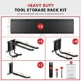 thumbnail image 4 of Garage Tool Storage Rack,ENJOYWOOD 99 inch Wall Mount Garage Tool Organizer With 6 Rails,18 Adjustable Hooks,4 Storage Straps and Metal Expansion Screws,Heavy-Duty Garden Tool Rack, 4 of 9