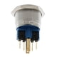 thumbnail image 4 of Interruptor de botón pulsador LED de 12 V que engancha el de potencia de 22 mm luz de color azul de metal de aluminio, 4 of 9