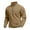 Khaki, variant on biudgviw Sweatshirt for Men Slim Quarter Zip Collared Long Sleeve Pullover Sweatshirt Fall Casual Solid Color Golf Shirt
