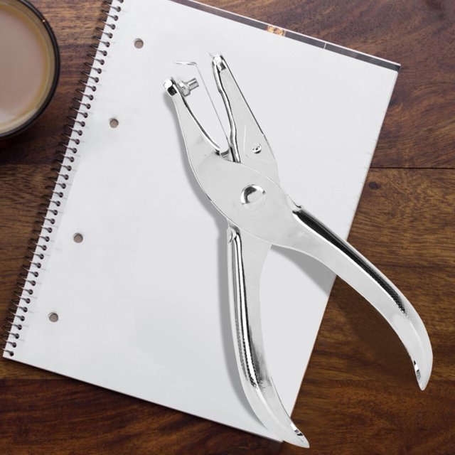 Perforadora de agujeros, 3 piezas de acero inoxidable, perforadoras de papel manuales, alicates de perforación, tecnología avanzada