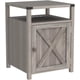 thumbnail image 4 of JJUN Farmhouse Nightstand with Charging Station, Rustic End Table Bedroom with Storage Living Room Side Table Grey Night Stand Industrial Bedside Bed Table with USB Ports and Outlets, 4 of 8