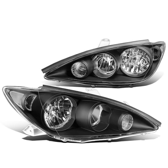 DNA Motoring For 05-06 Toyota Camry Factory Style Black Clear Corner Headlight Lamps Pair