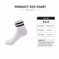 thumbnail image 2 of MJumppHome 6 Pairs Neon Striped Crew Tube Socks Men Women Ankle Athletic Short Socks Black Socks Sizes 5-6.5, 2 of 7