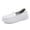White-2, variant on Women's Nursing Shoes, Lightweight Breathable Round Toe Moccasin Work Flats, Comfort Slip On Nurse Shoes for All-Day Standing